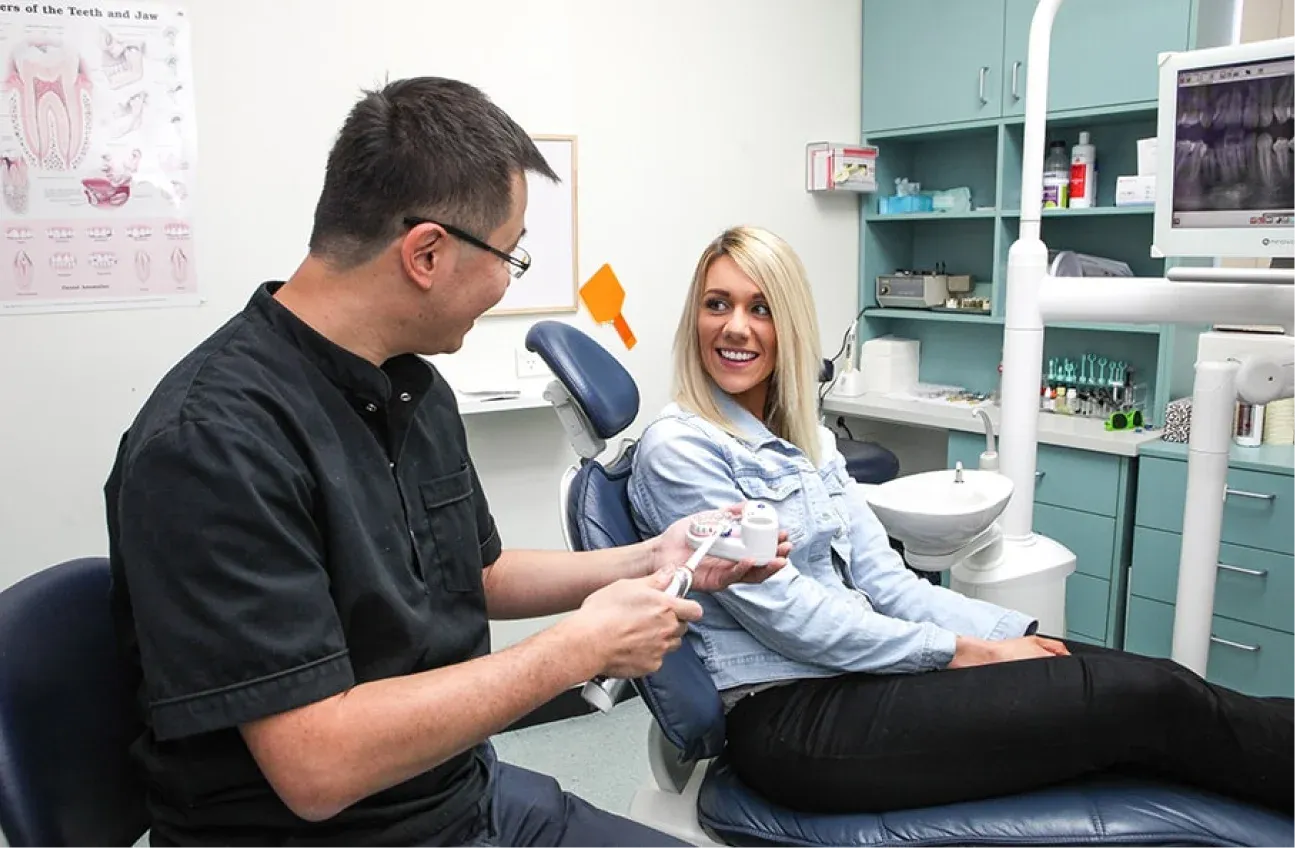 Smiling dentist